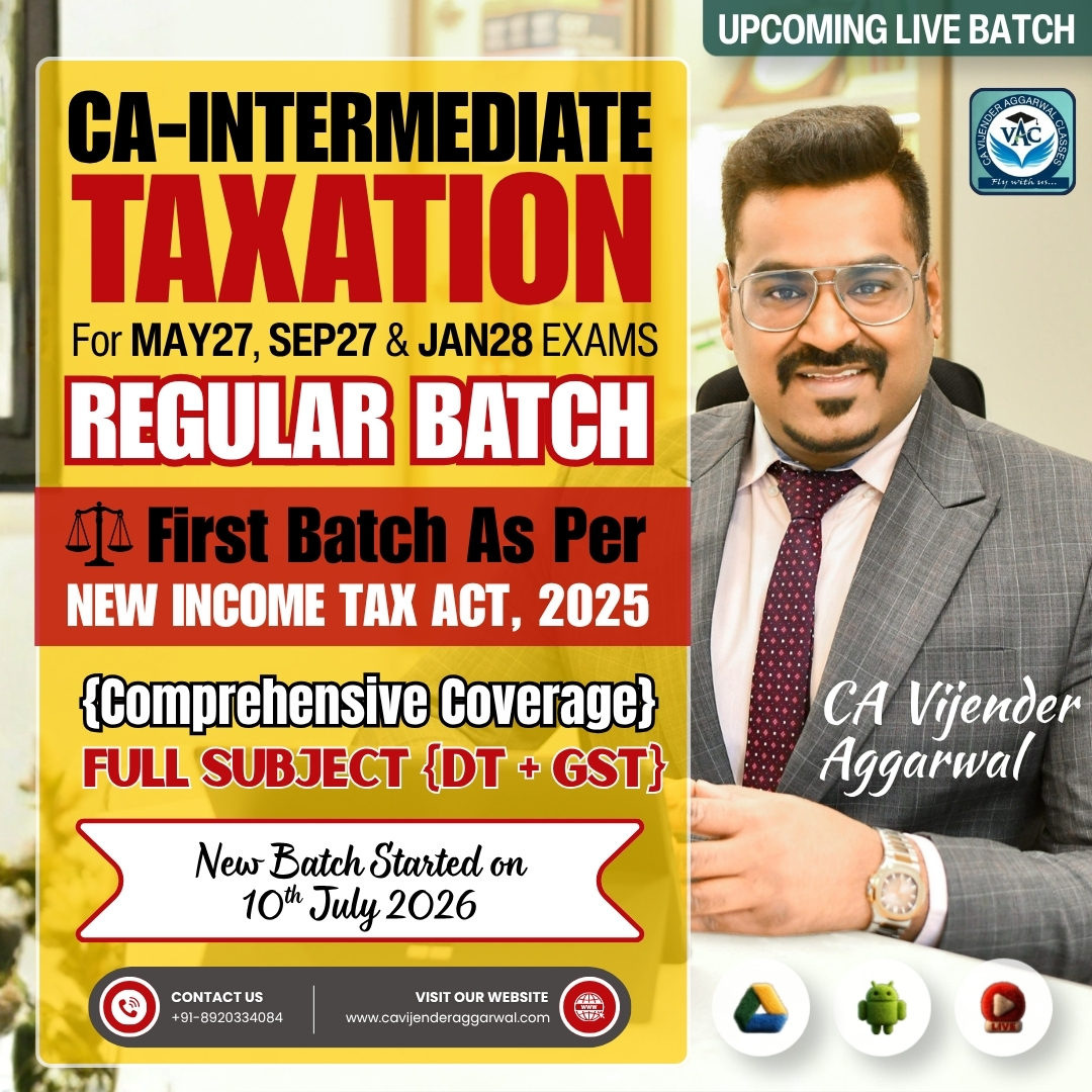 CA Inter Taxation by CA Vijender Aggarwal